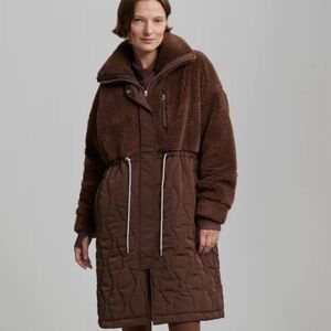 Varley Walsh Quilt Sherpa Long Coat